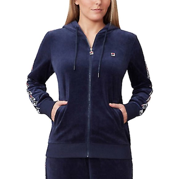 FILA Women's Ultra Soft Velour Hooded Full Zip - Picture 1 of 4